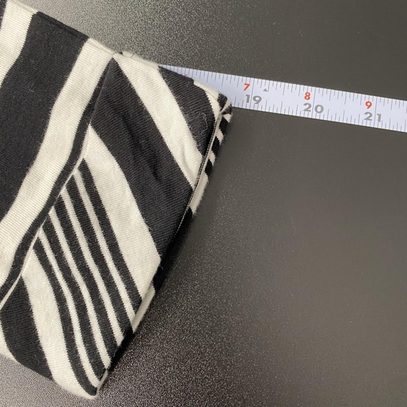 NWT Talbots Shirt Womens MP Petite Black White Stripe Square Neck 3/4 Sleeve Top - Picture 10 of 12
